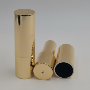 New Arrival Golden ABS <b>Lipstick</b> Tube Empty Cosmetic Cases 4g <b>Custom</b> Color & Logo Lip Balm Case for Makeup - Product Image 6