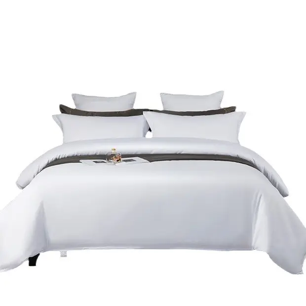 Trung Quốc chất lượng cao phòng ngủ Polyester cotton Khăn trải giường tấm phẳng bông trắng Runner Quilt Cover bedding tấm khách sạn giường đặt