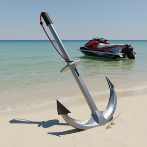 Ancla de barco de punta de arena de acero al carbono galvanizado 36 ancla de tobogán para playas de aguas poco profundas que aseguran Jet Ski PWC Pontoon Kayak - Product Image 2