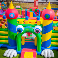 Grand Funbox extérieur plus grand château gonflable parcours d'obstacles avec toboggans adulte Sport jeu parc d'attractions aire de jeux fête