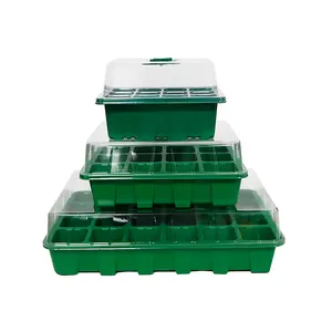 Milieuvriendelijke Vacuümvormende Hydroponische Broeikas Zaailing Gat Lade Microgreens Zaadbak Propagator Box Set