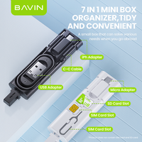 BAVIN grosir pc abs CB299 usb Tipe c mikro perjalanan pendamping organizer elektronik