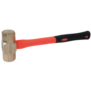 Massette BRONZEplus octogonal maillet marteau 900mm manche en aluminium 8000g tête tri-matériau-cuivre laiton acier personnalisable OEM - Product Image 1