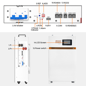 6000 + ciclos 16kwh batería <span class=keywords><strong>48</strong></span> V 51,2 V 16S energía Solar 16kw 314ah batería de pared de litio Lifepo4 paquete <span class=keywords><strong>48</strong></span> voltios Pared de energía - Product Image 2