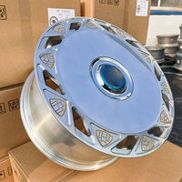 Jantes de luxe personnalisées de 22, 23 et 24 pouces, style disque, finition miroir argenté poli, 5x112 5x130 pour Mercedes Maybach Classe S, jantes de présentation