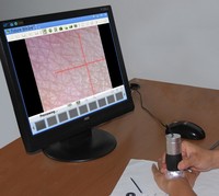 Microscope numérique portable 40X 240X à double alimentation pour soins personnels, analyseur de texture cutanée USB, étanche IP55, 8 LED