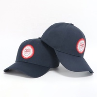 Casquettes de baseball pour hommes de qualité supérieure, personnalisées, à 6 panneaux, ajustables, avec logo tissé, 100% polyester, bleu marine, sport, sur mesure
