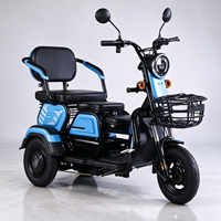 Sepeda Motor Roda Tiga Listrik Dengan Peredam Kejut Tebal, Garpu Depan, Motor Terpasang Belakang, Kendaraan Penumpang Rumah Tangga