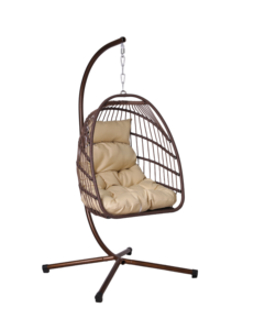 Thiết Kế Bắc Âu Hiện Đại Phòng Khách Sang Trọng Lười Biếng Duy Nhất Ghế Mây Treo Võng Patio Đu Gấp Trứng Giải Trí Ghế Với Đứng - Product Image 3