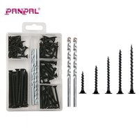 Kit d'assortiment de 90 vis à cloison sèche noires, jeu de vis en acier au carbone pour cloisons sèches avec embout de perçage pour réparation de murs en bois, personnalisation possible