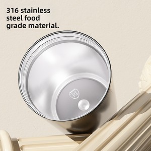 Nuevo Vaso Térmico de Acero Inoxidable 316 <span class=keywords><strong>para</strong></span> Café, Portátil <span class=keywords><strong>para</strong></span> Mujer, Uso en Exteriores y Coche, Aislamiento Térmico de 6-12 Horas, con Pajita y Cierre - Product Image 6