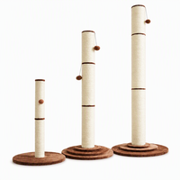 Griffoir pour chat en sisal naturel, arbre à chat avec base anti-basculement lestée, trois tailles disponibles pour chats d'intérieur