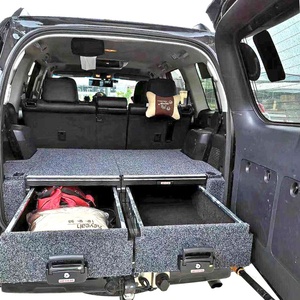 Tiroir de camping coulissant VRD4X4 pour Toyota Prado - Tiroirs 4x4 à double rangement avec plateau coulissant et table amovible - Product Image 5