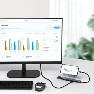 Xput 10-in-1 <span class=keywords><strong>USB</strong></span> 3.0 HUB 4K 30Hz <span class=keywords><strong>USB</strong></span> C Hub Ethernet SD TF RJ45 <span class=keywords><strong>Adapter</strong></span> pd100w cho Macbook <span class=keywords><strong>iPad</strong></span> OTG Docking Station HDTV - Product Image 4