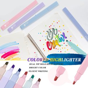 Free Sample Manufacturer Multi Color Promote Stationary Unique New Design Scented <b>Highlighter</b> Rectangular Marker Colors Pen - Product Image 2