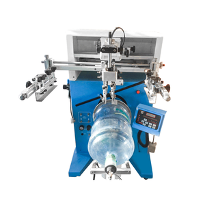 Semi-automatic PC Mineral Water Bottle Cylinder Screen Printing Machine Silk Screen Printer Label Printer 5 Gallon Buckets New