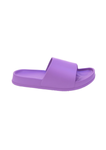 Sandali EVA infradito con cinturino singolo e bottone, unisex, taglia 27, viola, scarpe estive casual piatte - Product Image 1