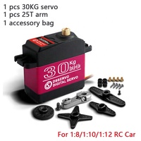 Servo numérique à engrenages métalliques à couple élevé 30KG 4.8-6.8V DS3230MG Servo étanche pour voiture RC à l'échelle 1/8 1/10 1/12 Baja