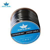 Caja de Cables Ethernet, Cable de Cobre Sólido CCA/Cu, Exterior Cat5e 6 UTP, para Redes Exteriores, Certificado CE, Cubierta Gris/Negra, Impedancia 100