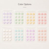 Patchs Hydrocolloïdes Anti-Acné en Forme d'Étoile Ultra Fins et Colorés – Autocollants pour Boutons et Imperfections du Visage