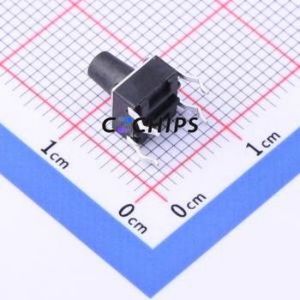 TC-1101DR-8.0H-160 Tactile Switch Through hole,6x6mm Switch Single Pole Single Throw Round Button 1.6N Through Hole - Product Image 2