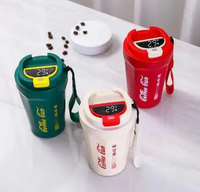 390ML isolé sous vide isolé gobelet à double paroi tasses à café réutilisables tasse à café en acier inoxydable tasse avec couvercle