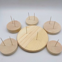 Poupée en bois feutre Base en bois métal acier aiguille enfants cadre de stockage