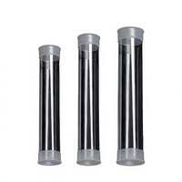 Emballage en tube à couvercle rabattable en polycarbonate transparent, taille personnalisée pour le stockage avec impression sur écran