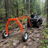 Arche de débardage robuste pour tracteur et VTT, capacité 2800 kg, avec treuil électrique 20000 lbs T36