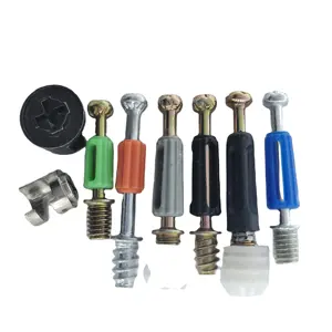 Eccentric Cam Screw Minifix Cabinet Fastener Dowel 3In1 Furniture Fittings Bolt Furniture Connector Cam Lock Screw