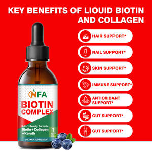 Gotas líquidas de complejo de biotina de etiqueta privada mayorista con vitamina B12 y vitamina B3 mantiene la salud de las uñas suplementos de hierbas - Product Image 4