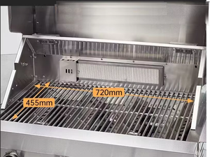 Parrilla de <span class=keywords><strong>Gas</strong></span> de 4 Quemadores, de Uso Dual Empotrada y de Sobremesa, Parrilla de Propano de Alta Potencia, Completamente de Acero Inoxidable 304 - Product Image 3