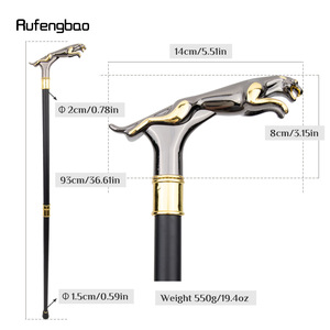 Bâton de marche Rufengbao Leopard 93cm avec poignée en métal pour la randonnée en extérieur - Product Image 1
