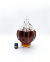 Bouteille à liqueur en verre cristallin de 500 ml/750 ml, design unique en forme de lanterne, finition givrée/mate, pour brandy/vin, vente chaude