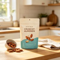 Sacs d'emballage alimentaire personnalisés, pochettes verticales refermables à fermeture éclair en Mylar Doypack pour snacks, bonbons, noix, aliments secs, imprimés sur mesure