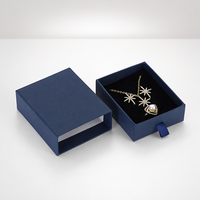 Boîte à bijoux en carton pour bagues, colliers et boucles d'oreilles, avec logo personnalisé, rose