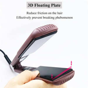 Professionnel 230 ° Lisseur de cheveux C avec plaques flottantes 3D, traitement à la kératine et soin ionique pour le coiffage à domicile - Product Image 4