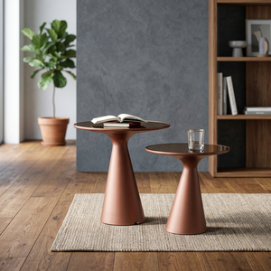Mesa de Centro Redonda Moderna Más Vendida con Tapa de Vidrio Templado y Base de Metal para Sala de Estar, Diseño Decorativo - Product Image 5