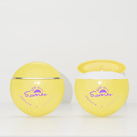 Flacon rond en HDPE de 50 ml avec bouchon à clapet, emballage cosmétique écologique pour crème solaire et soins de voyage