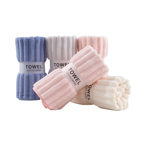 Serviette en velours côtelé Candy, en polaire corail, séchage rapide, couleur unie, rectangulaire, pour la maison, pour bébé, 300g 400g - Product Image 3