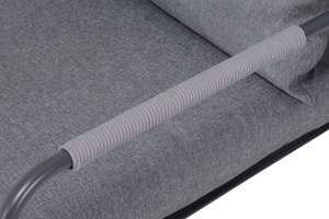 Set Lounge da Giardino AJUNION con Struttura in Metallo, 4 Posti, Arredamento da Patio, Divano Comfort per Balcone e Bordo Piscina con Tavolo in Vetro - Product Image 6