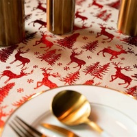 Nappe de table luxueuse 100% lin pour occasions spéciales, créant une ambiance festive, nappe brodée et imprimée