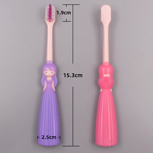 Brosse à dents pour enfants, poils souples, 15,3 cm, design cartoon, colorée, manuelle - Product Image 1