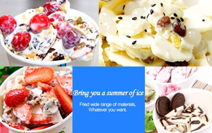 Loại thương mại Sữa chua & Máy làm kem chiên 220V với nước sữa hạt & thành phần sô cô la cho Công thức kem sữa chua CuộN - Product Image 5