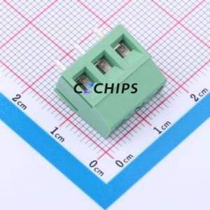 DG125-5.0-03P-14-00A(H) Screw Terminal Block Through hole Component (THT),P=5mm Connector 1x3P 5mm Green Through Hole - Product Image 1