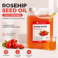 Minyak Biji Rosehip Organik Cold Pressed Grosir, Minyak Pembawa Alami Murni dalam Jumlah Besar untuk Bahan Baku Kosmetik, Mencerahkan Kulit