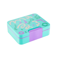 Boîte à lunch mignonne, sans BPA, en PP, acier inoxydable et silicone, style sac à main, double niveau, 3 compartiments, étanche et écologique