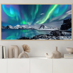 אולם כניסה לבית ציורי נוף זוהר דקורטיבי זוהר נוף בד - Product Image 5