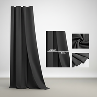 Rideaux occultants modernes à œillets 100 % polyester avec isolation thermique et fort pouvoir occultant (70%-90%) 200 GSM pour fenêtres de chambre