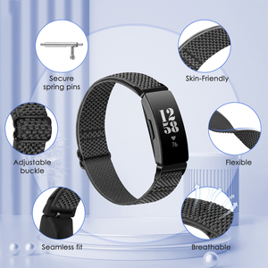 Vente directe d'usine, sangle <span class=keywords><strong>en</strong></span> nylon élastique réglable pour <span class=keywords><strong>Fitbit</strong></span> Inspire 3/Inspire 2/Inspire/Inspire HR/Ace 2/Ace 3 - Product Image 5